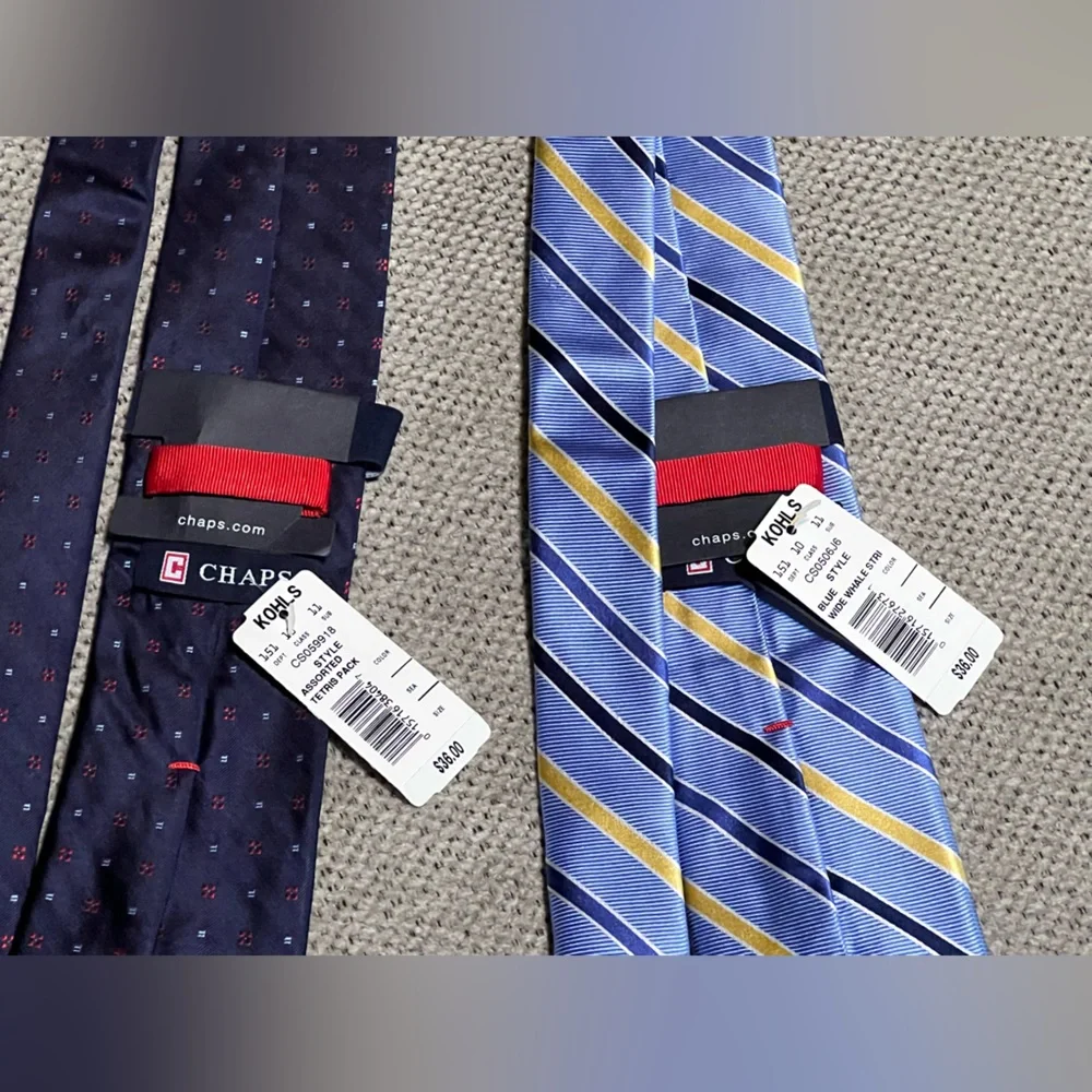 2 NWTS Chaps‎ Silk Men’s Neck Ties
